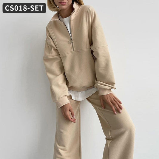 Custom Half Zip Sweatshirts Gym Fitness Sets