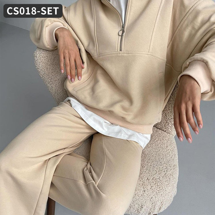 Custom Half Zip Sweatshirts Gym Fitness Sets