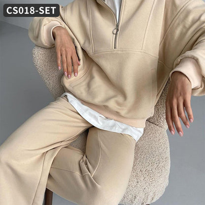 Custom Half Zip Sweatshirts Gym Fitness Sets