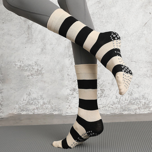Striped Socks Mid length Pilates Socks