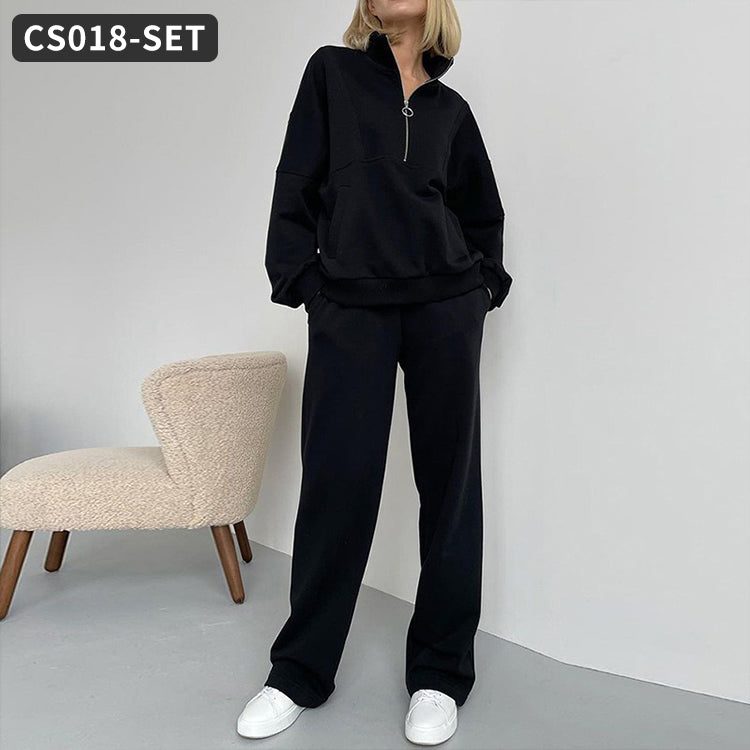 Custom Half Zip Sweatshirts Gym Fitness Sets