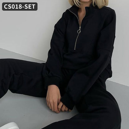 Custom Half Zip Sweatshirts Gym Fitness Sets