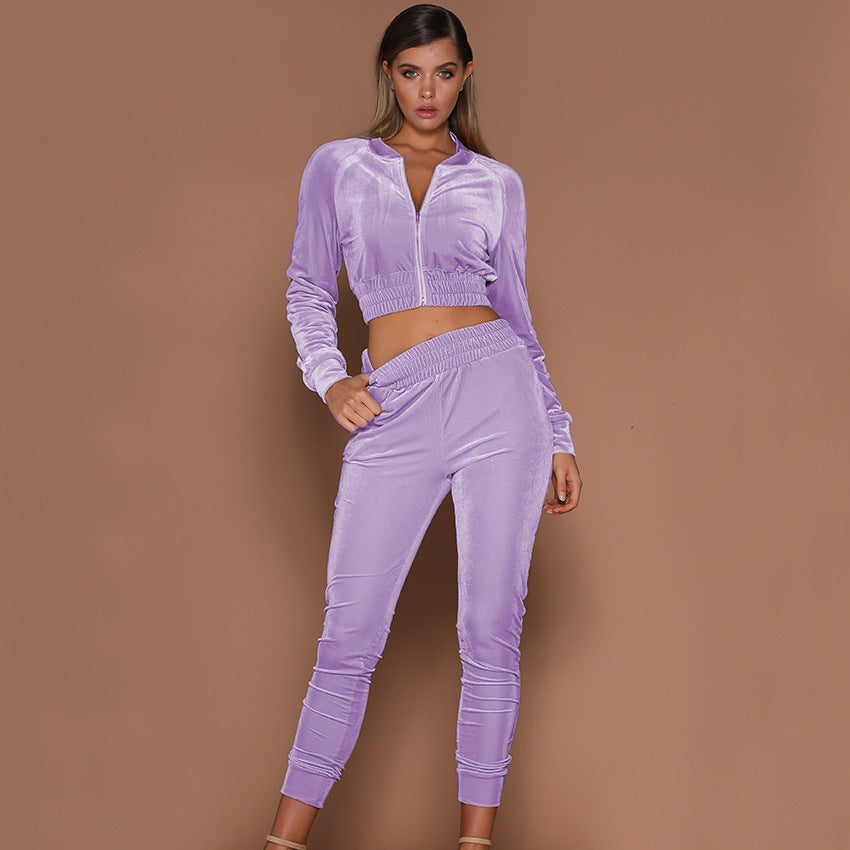 Zipper Hoodie Pants Set Gym Fitness Sports Sets