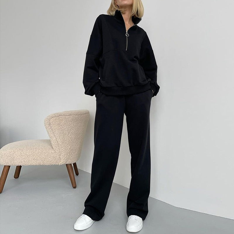 Custom Half Zip Sweatshirts Gym Fitness Sets